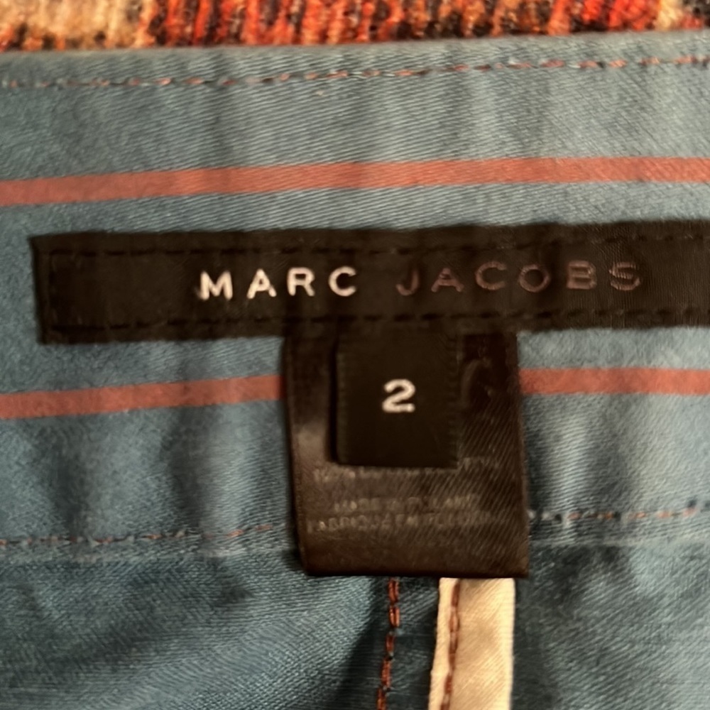 MARC JACBOS 100% Cotton Pin Stripe along Denim‎ Skirt Sz 2 - Picture 8 of 9